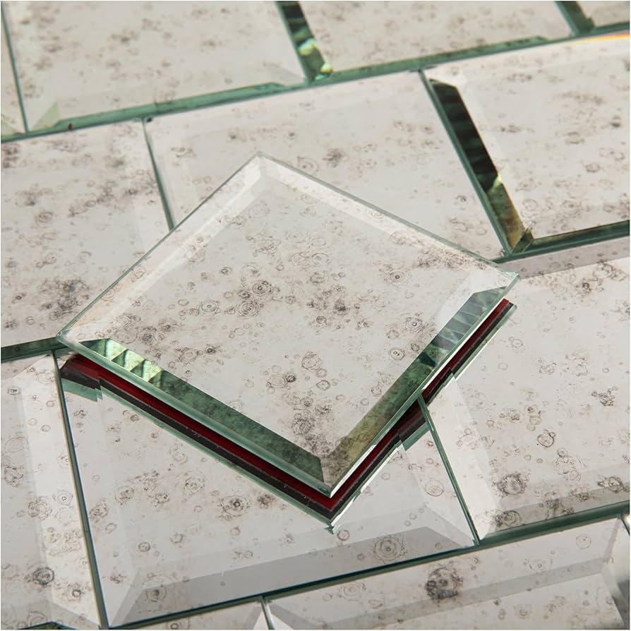 Lovdeco Peel And Stick 3 Inch Light Antique Mirror Backsplash