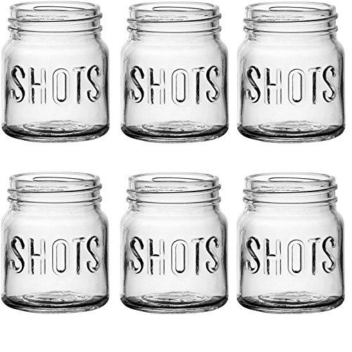 Circleware Mini Mason Jar Heavy Base Shot Glasses