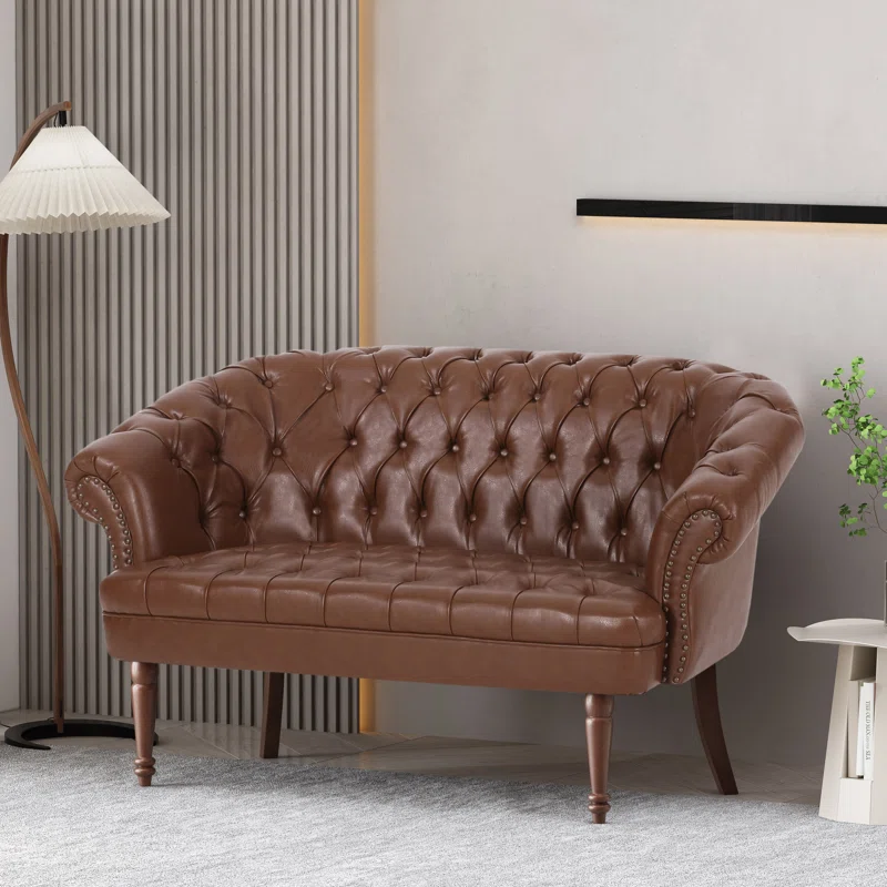 Lark Manor Athenia 57 Rolled Arm Loveseat