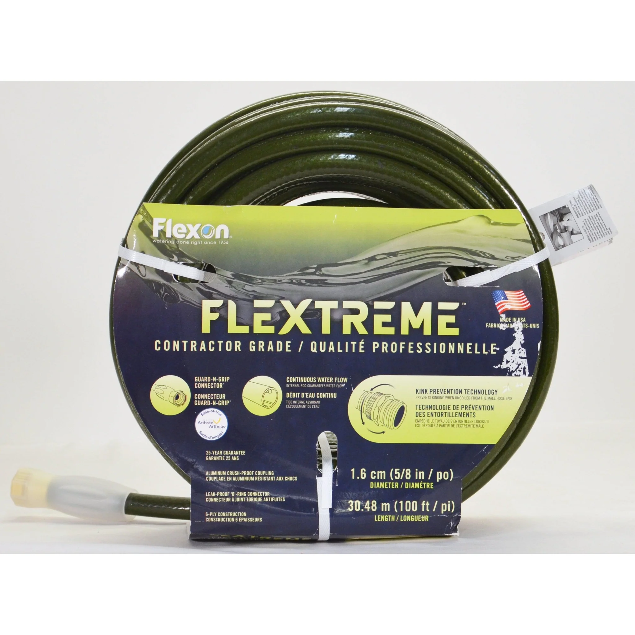 Flexon 5/8 In. X 100 Ft. Contractor Grade Hose With Guard & Grip