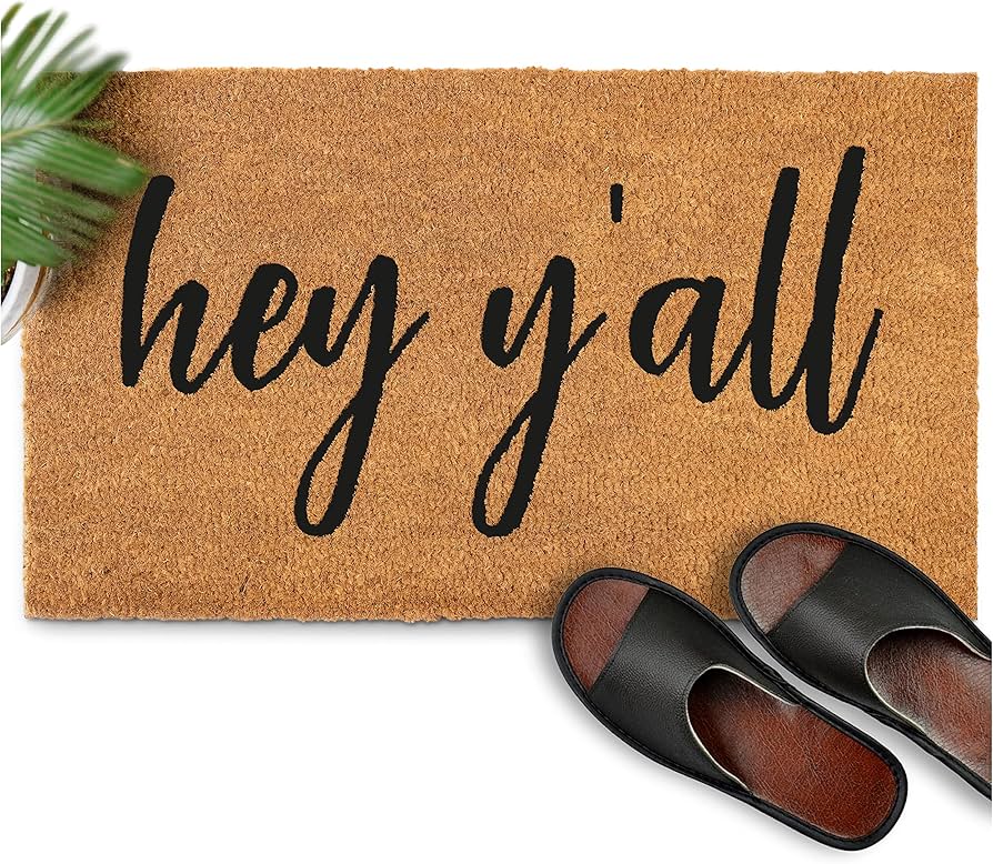 Mainevent Hey Y'all Welcome Mat Outdoor 30x17 Inch