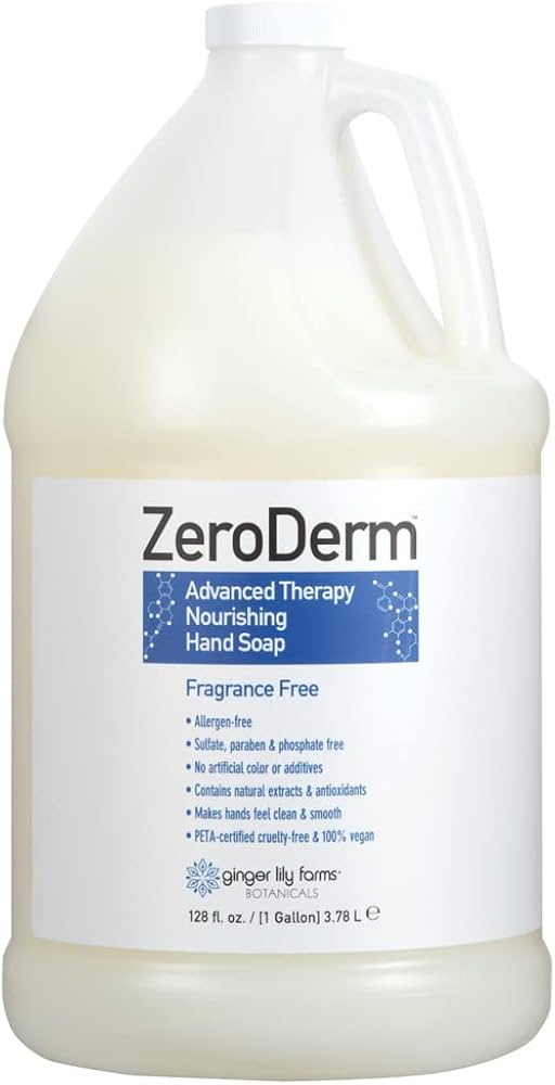 Hand Soap - Ginger Lily Farms Botanicals Zeroderm Advanced Therapy Nourishing Liquid Hand Soap Refill