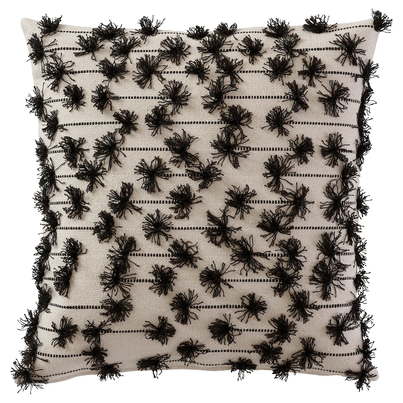 Aspsaftmal Cushion Cover, White/black, 20x20