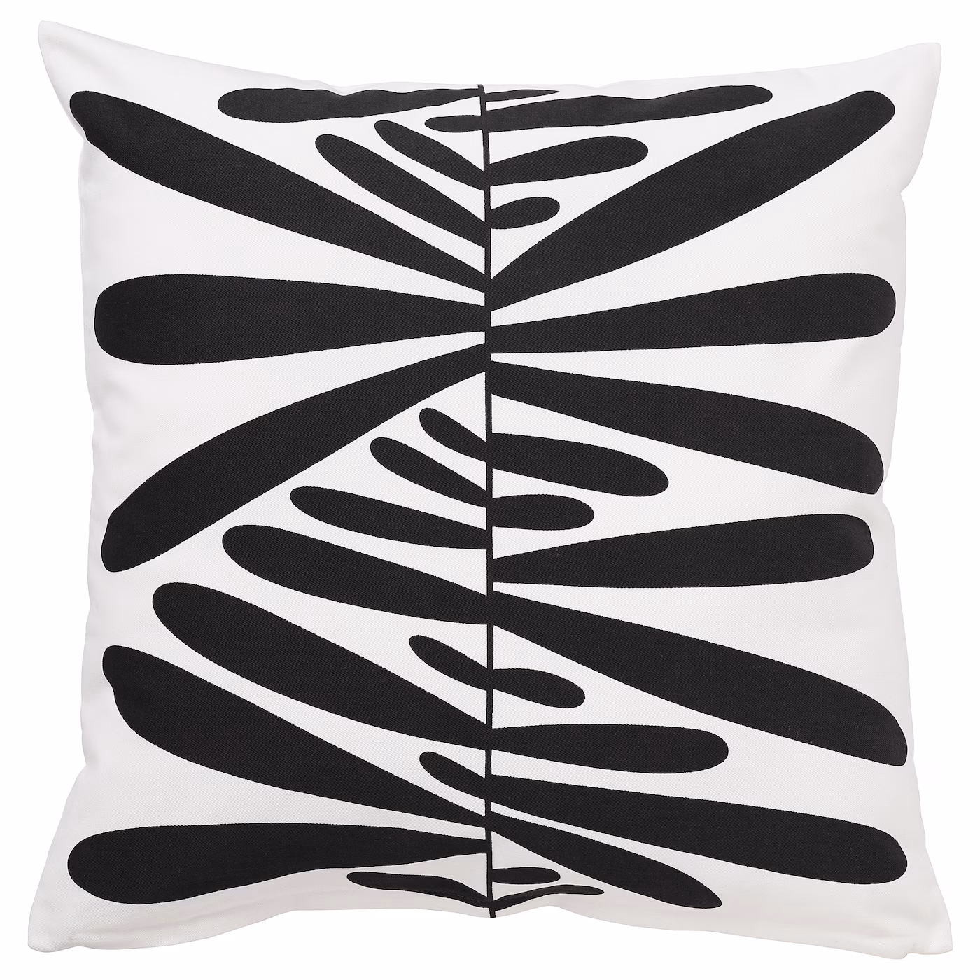 Majsmott Cushion Cover, Off-white/black, 20x20