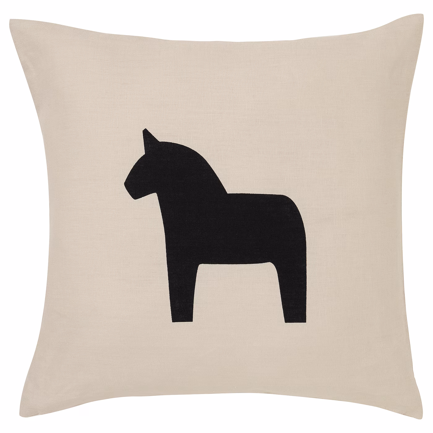 Hästhage Cushion Cover, Beige/black, 20x20