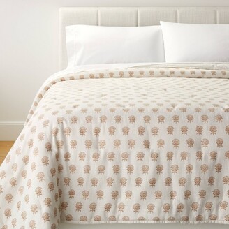 King Lofty Cotton Slub Woodblock Print Floral Quilt Off White/mauve – Threshold™ Designed With Studio Mcgee: Midweight, Machine Washable