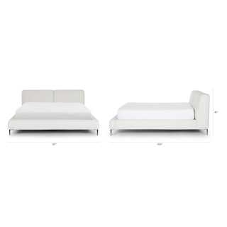 Abisko Quartz White King Bed
