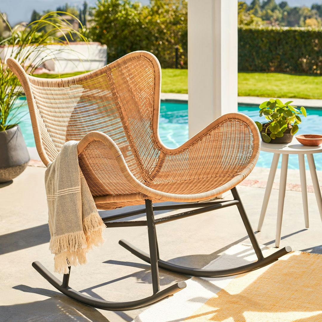 Beltaine 30.5" Rocking Lounge Chair - Natural