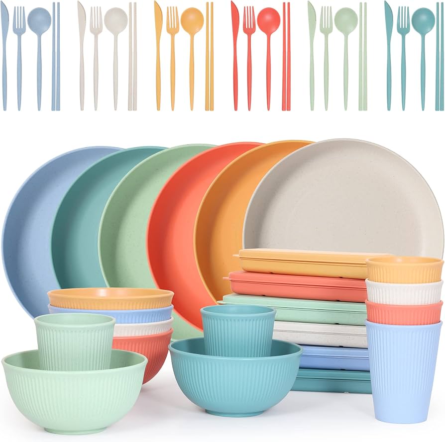 Becutlery Wheat Straw Dinnerware Sets