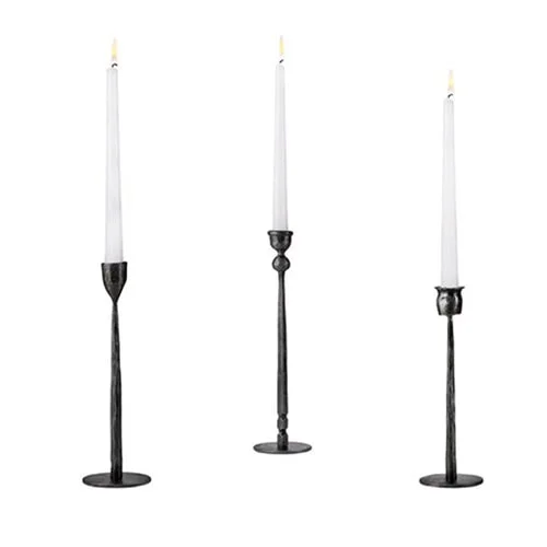 Candlesticks Wrought Iron, Set Of 3 | Kyndred