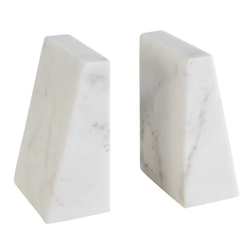 White Marble Bookends | Kyndred
