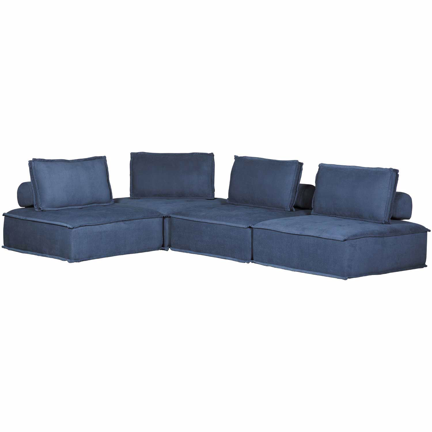 Ashton Navy 4pc Sectional