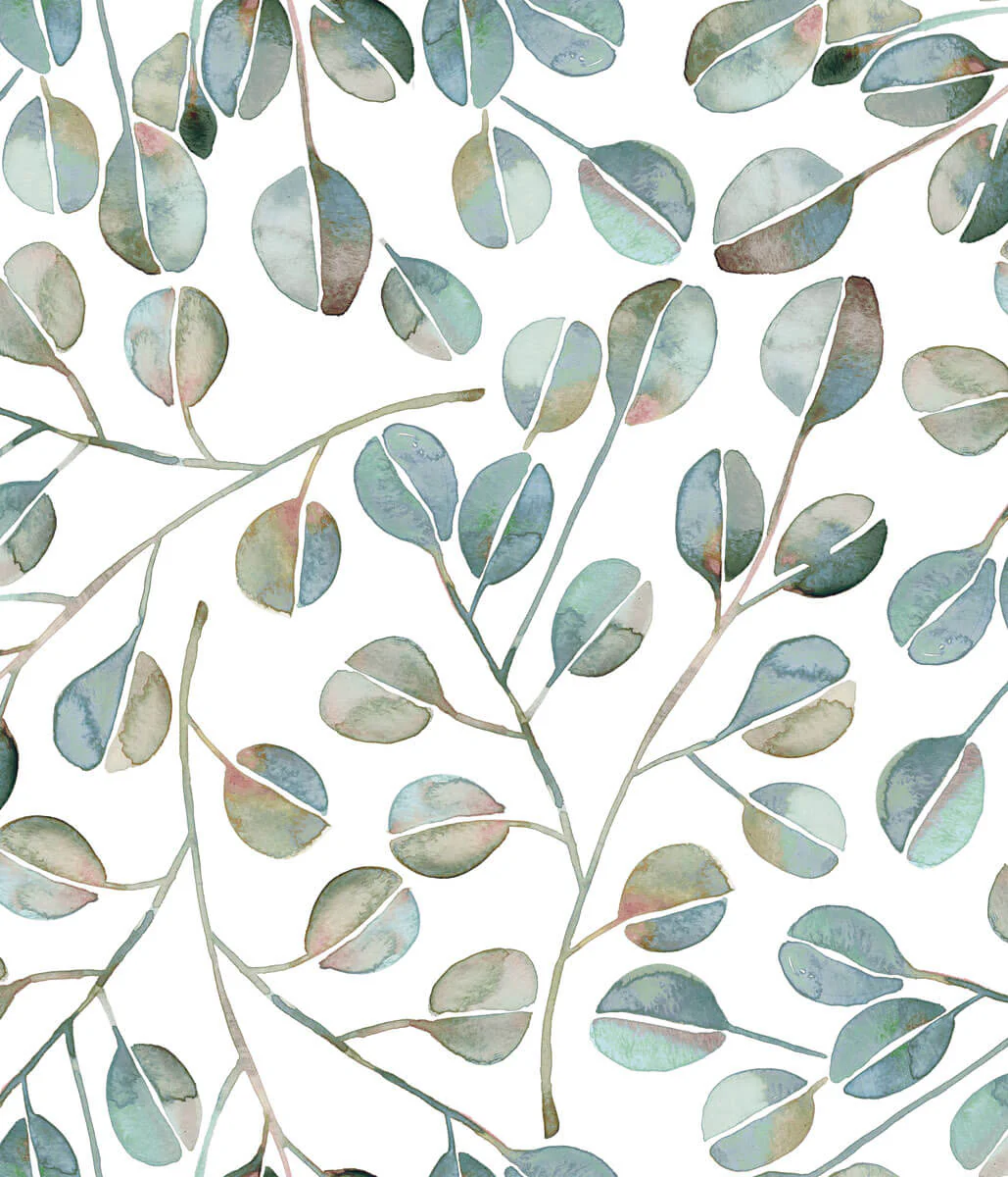 Rmk11383rl Catcoq Eucalyptus Peel And Stick Wallpaper - Gray