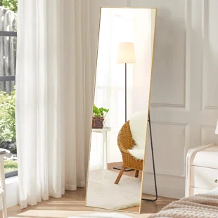 Ebern Designs Dochas Aluminum Rectangle Mirror