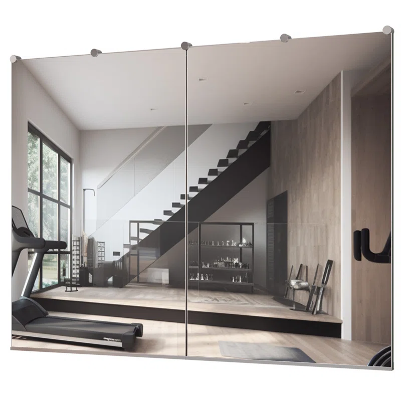 Keonjinn Full Length Rectangle Wall Mirror Home Gym Mirror Dance Studio Mirror Tempered Glass Mirror