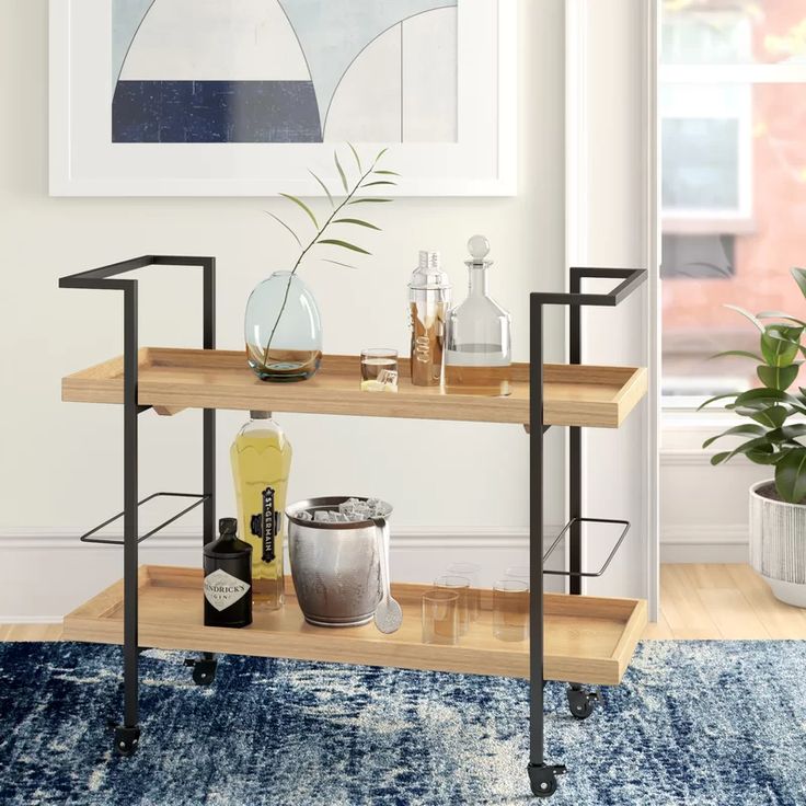George Oliver Emer Wooden Bar Cart