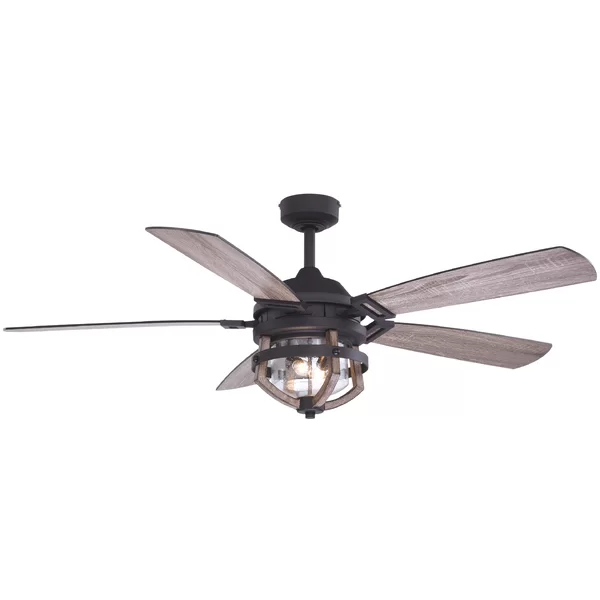 Beachcrest Home 54 Gil 5 Blade Led Standard Ceiling Fan With Remote Control And Light Kit Included