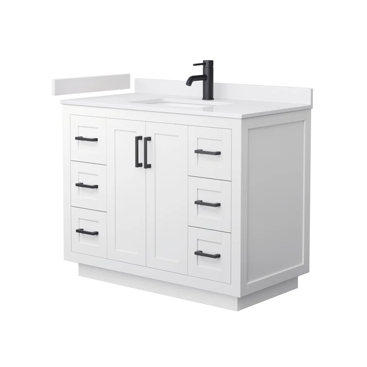 Wyndham Collection Miranda 60 Freestanding Single Bathroom Vanity With Cultured Marble Top