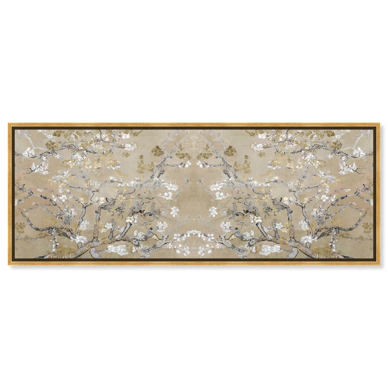 Oliver Gal Vincent Van Gogh Large Floral And Botanical In Gold Blossoms Inspiration Twin French Country Gold Floater Frame Graphic Art On Canvas