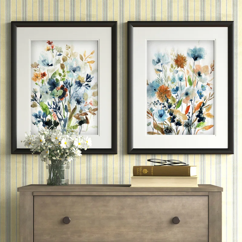 Andover Mills Holland Spring Mix 2 Piece Picture Frame Painting Print Set