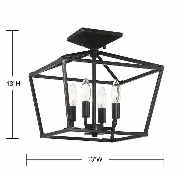 Birch Lane Hastings 4 Light 13 Lantern Geometric Semi Flush Mount