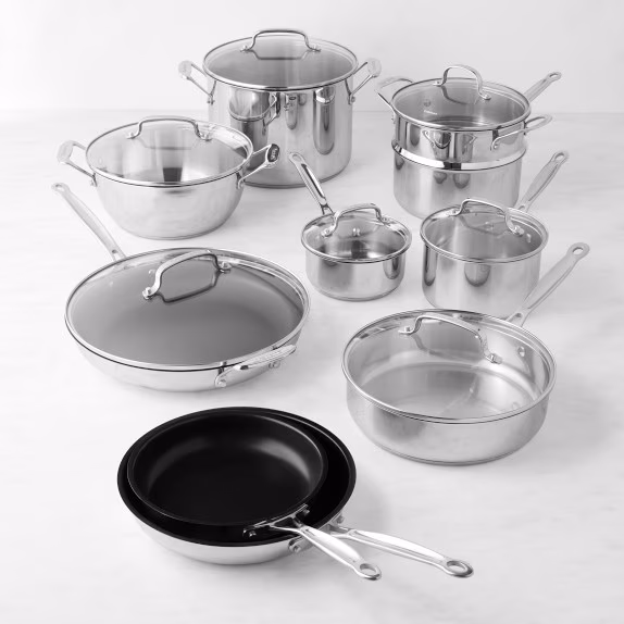 Cuisinart Chef's Classic Stainless-Steel 17-Piece Cookware Set