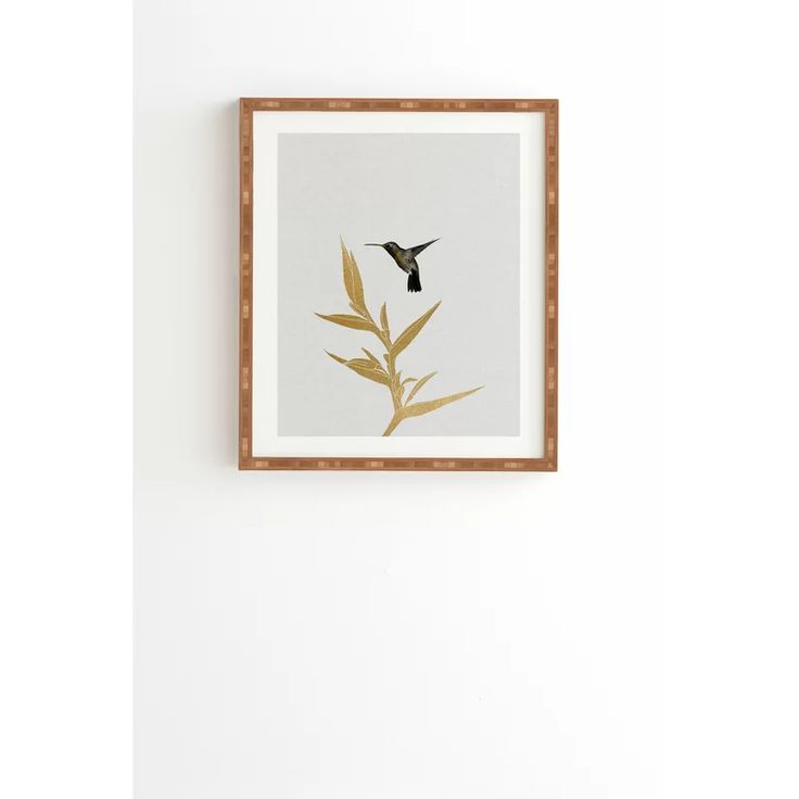 Society6 Hummingbird And Flower Ii Graphic Art