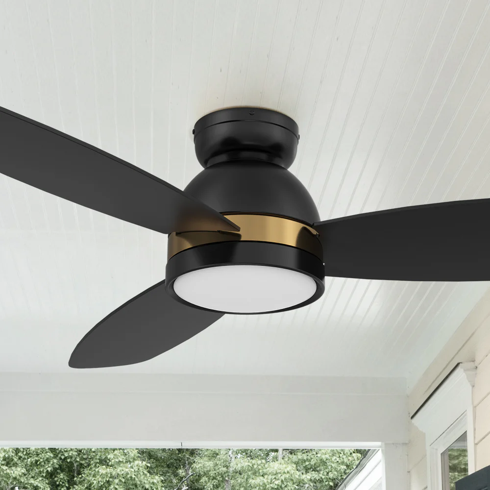 Carro Smart Flush Mount Ceiling Fan With Light Remote Control Dc Motor