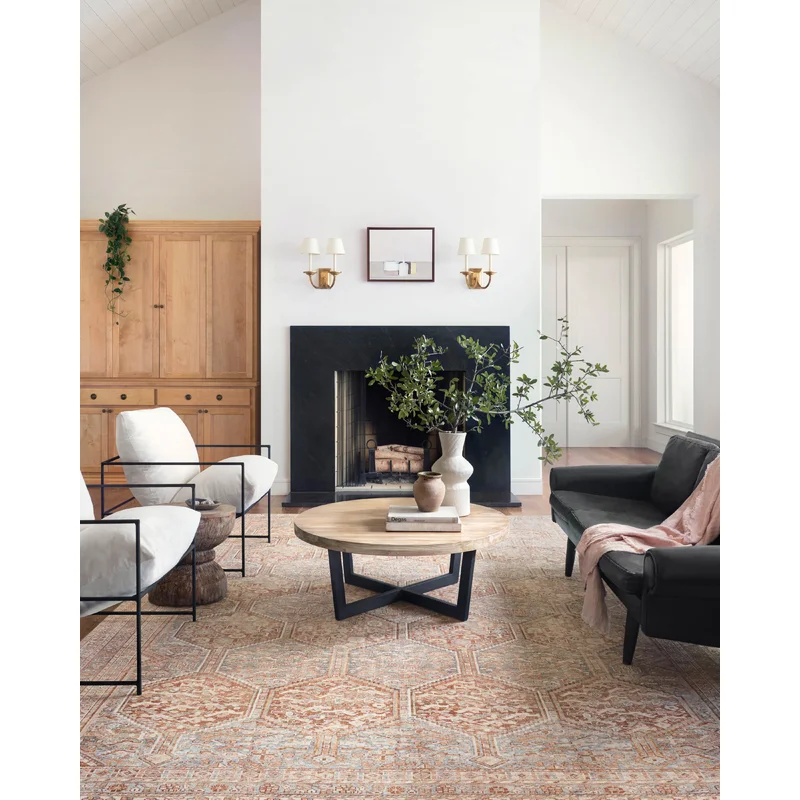 Chris Loves Julia X Loloi Jules Geometric Tangerinemist Area Rug
