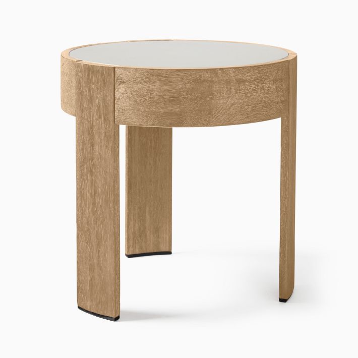 Portside Outdoor Round Concrete Side Table H7080