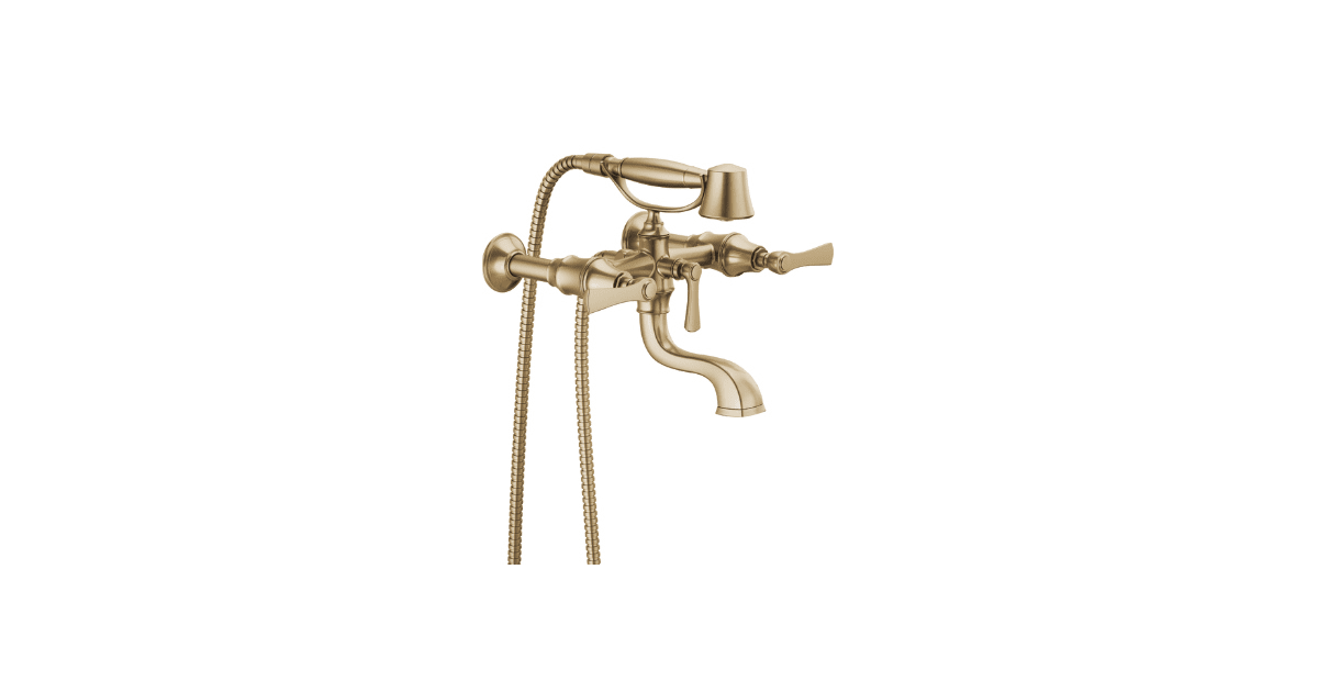 Brizo T70360-gl Rook Two Handle Tub Filler Trim Kit With