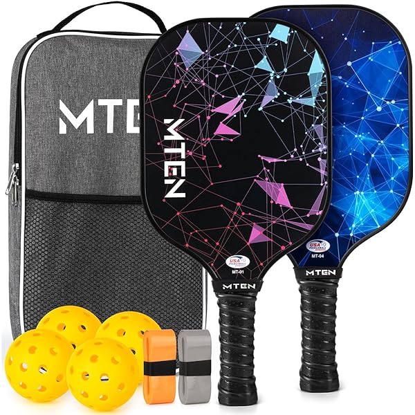 Joncaye Pickleball Paddles Set Of 4 Fiberglass Rackets And Balls