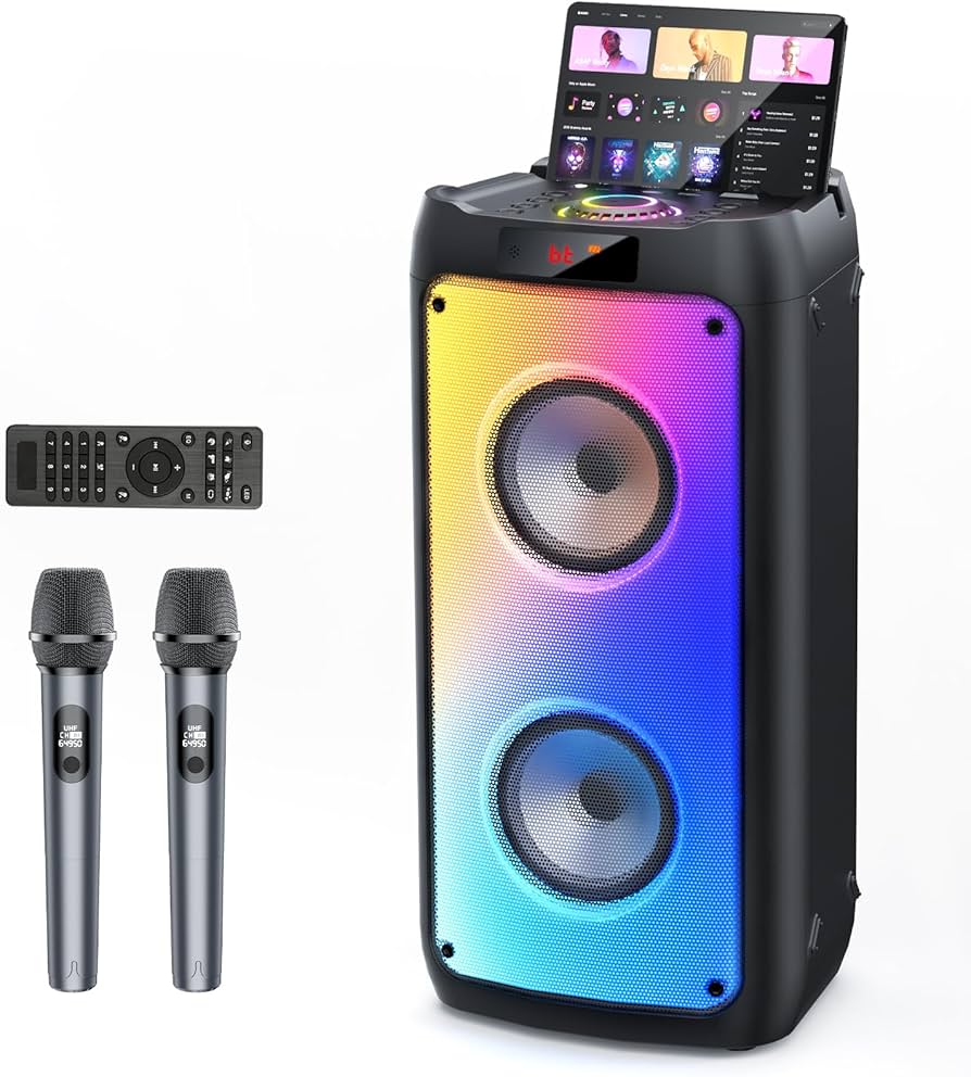 Hwwr Karaoke Machine With 2 Wireless Microphones