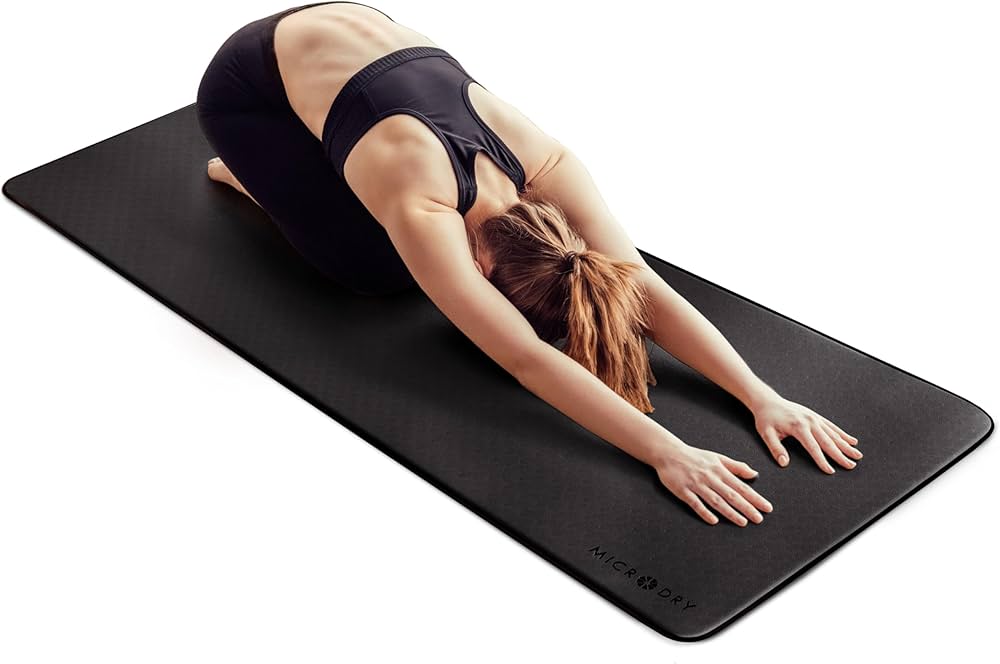 Microdry Deluxe Fitness Exercise Yoga Mat For Home & Gym