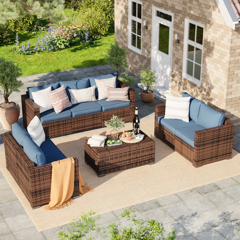 7 Person Outdoor Seating Group With Storage