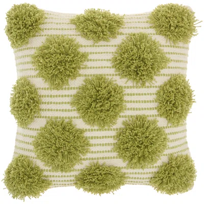 Tufted Pom Poms Square Cotton Pillow Cover Insert