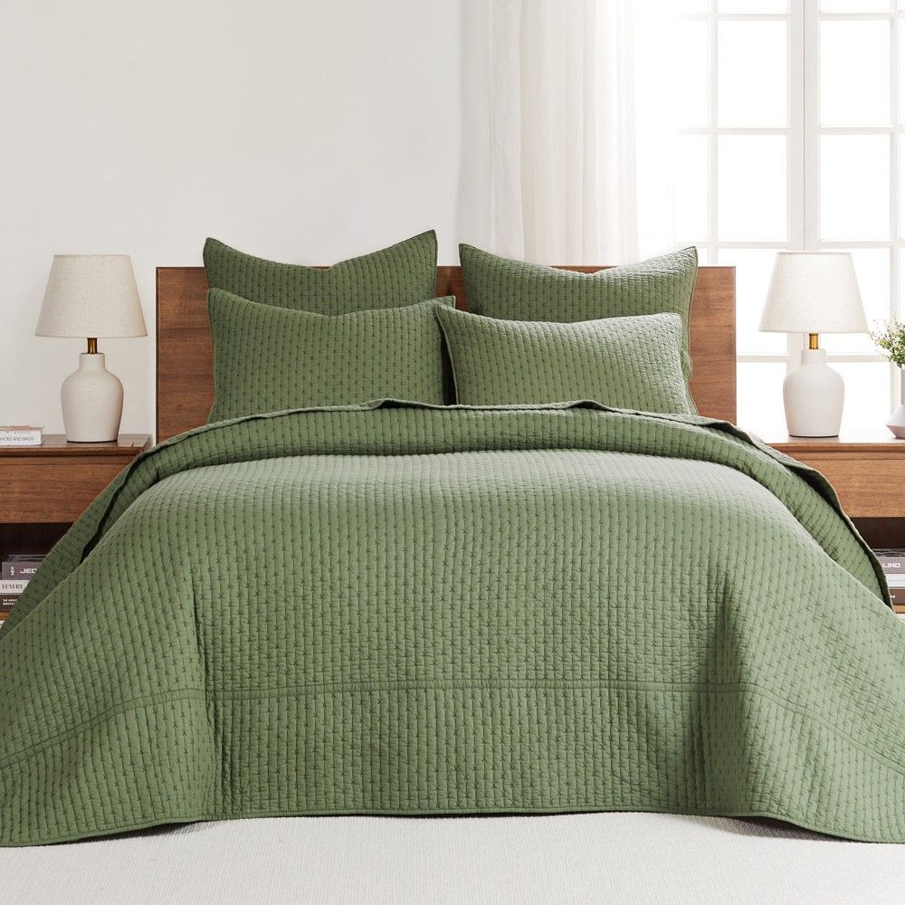 Quilted Microfiber Coverlet Set