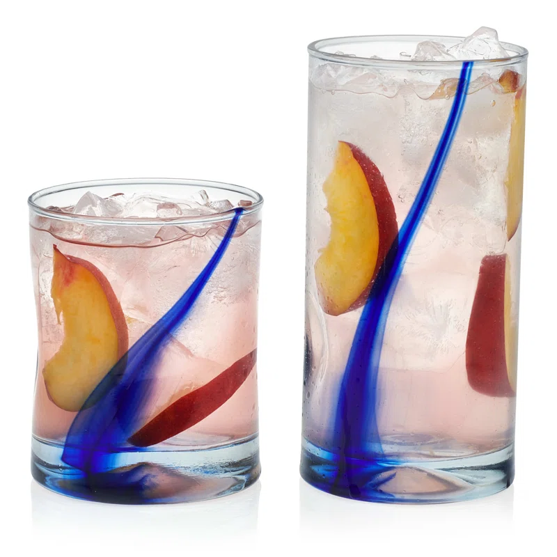 Libbey Impressions 16 Piece Tumbler And Rocks Glass Set