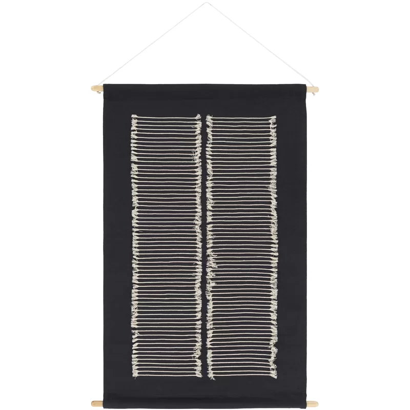 Hand Woven Cotton Wall Hanging - Rod Included