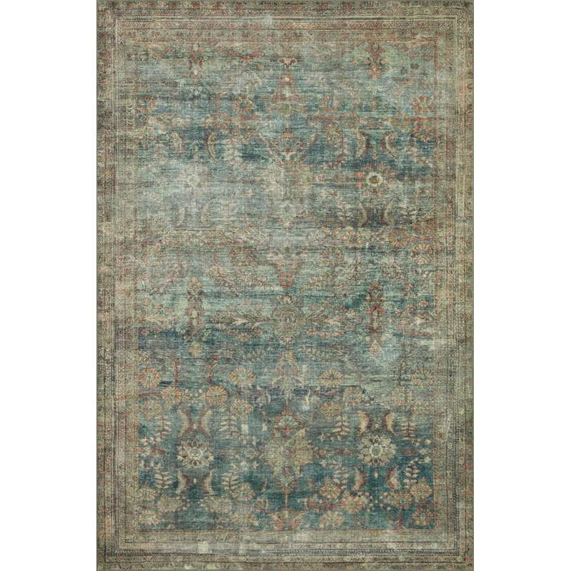 Magnolia Home By Joanna Gaines X Loloi Banks Machine Washable Ocean Spice Area Rug
