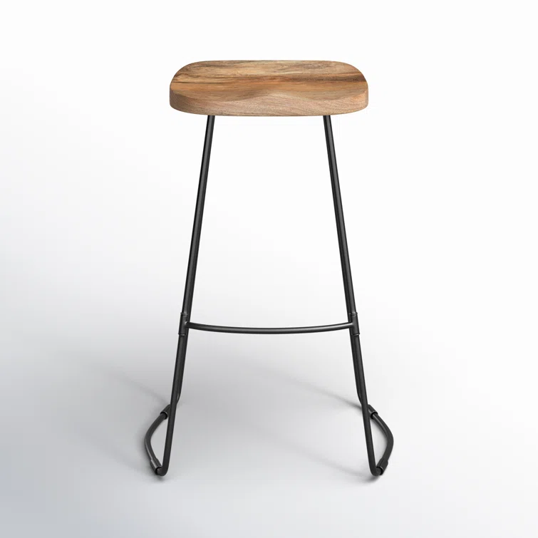 Allmodern Dispatch Solid Wood Bar Counter Stool