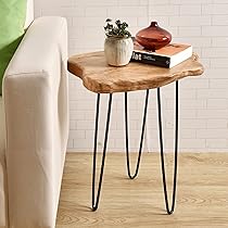 Natural Edge End Table
