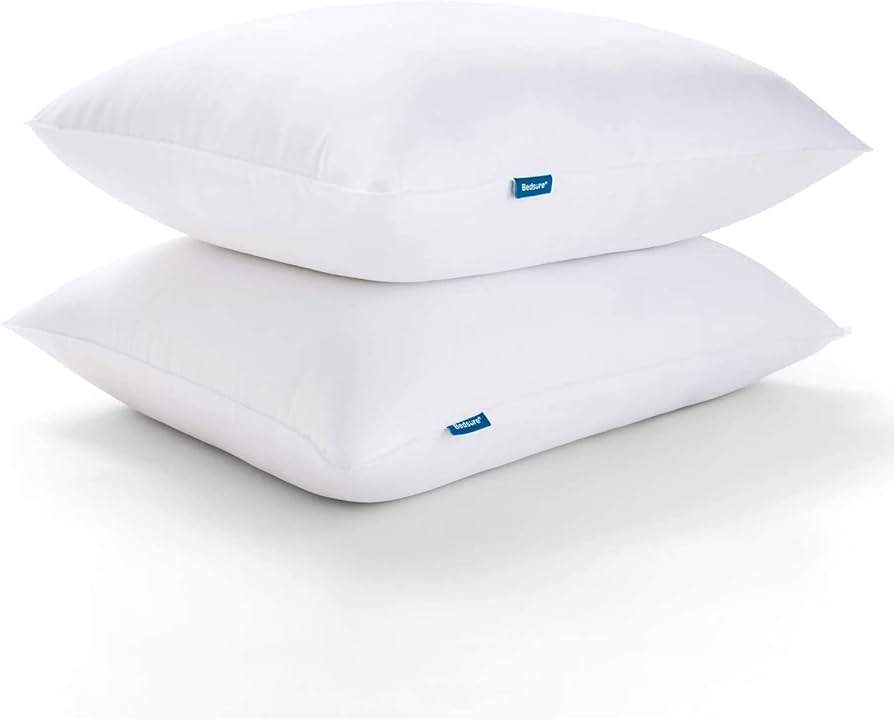 Bedsure Pillows Standard Size Set Of 2 - Standard Size Bed Pillows 2 Pack Premium Down Alternative Hotel Pillows Set Of 2- Soft And Supportive Dorm Pillows For Side And Back Sleeper : Home & Kitchen