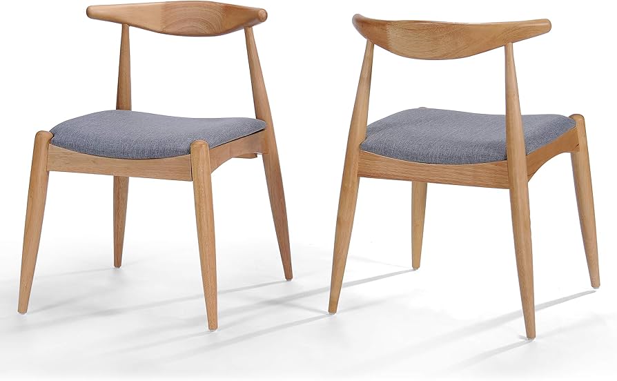 Christopher Knight Home Francie Fabric With Oak Finish Dining Chairs