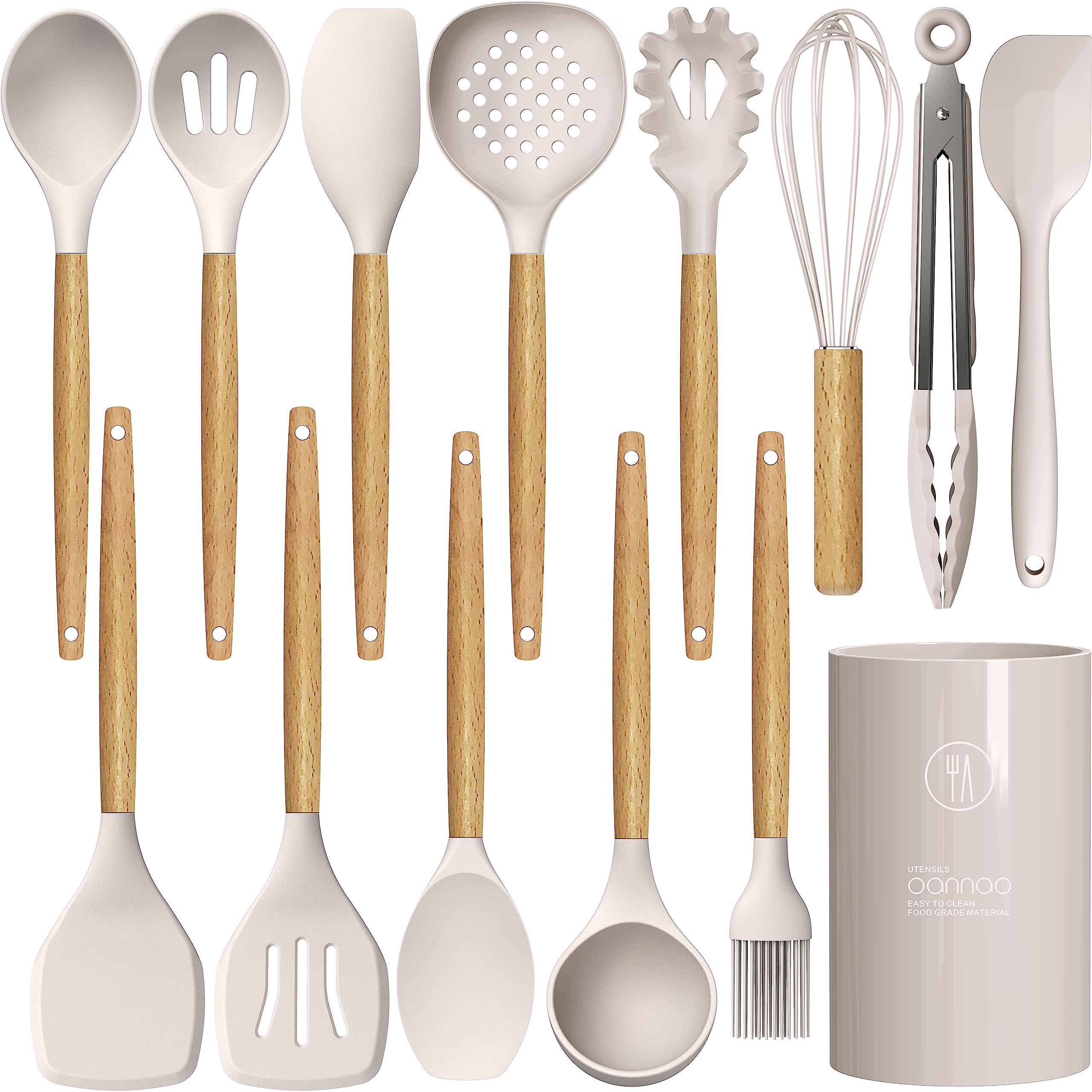 Silicone Cooking Utensils Set - 446°f Heat Resistant Silicone Kitchen Utensils For Cooking
