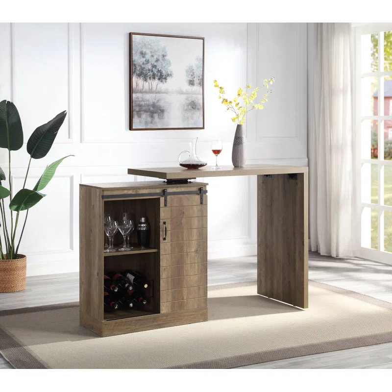 Mini Fridge & Bar Cabinet