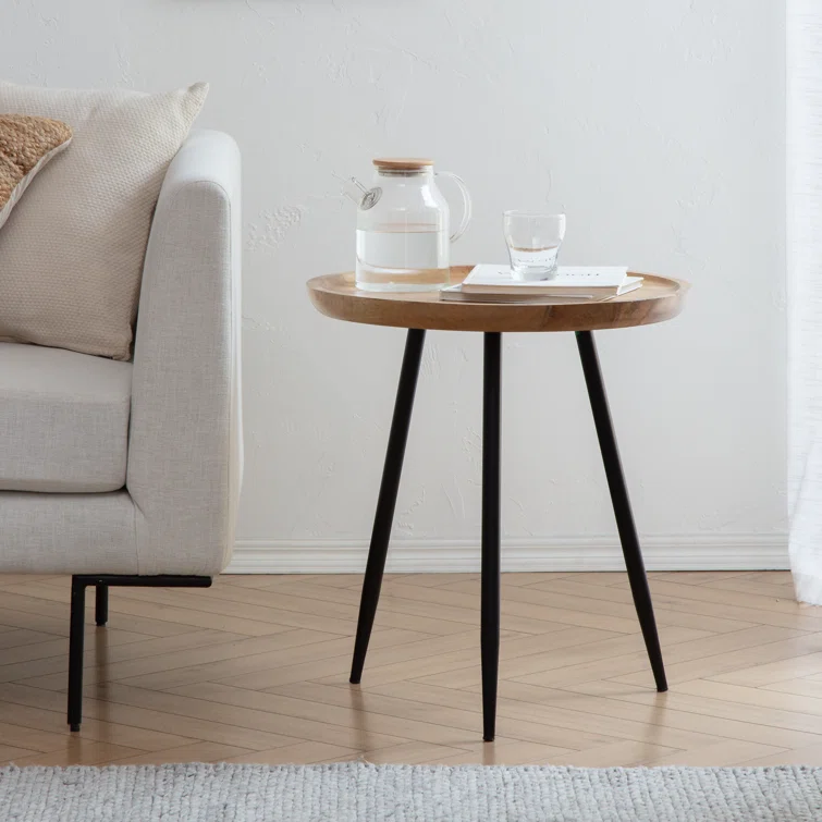 Mercury Row Castiglia Solid Wood 3 Legs End Table