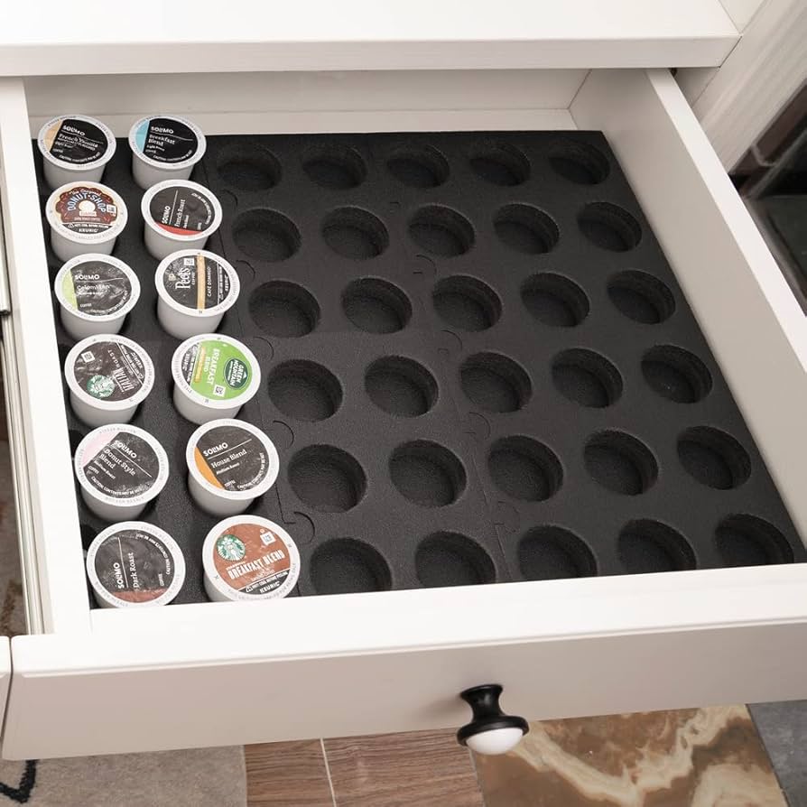 Wobivcs Coffee Pod Holder Diy Size Organizer 60 Compatible Tray Drawer Holds With Keurig K-cup : Home & Kitchen