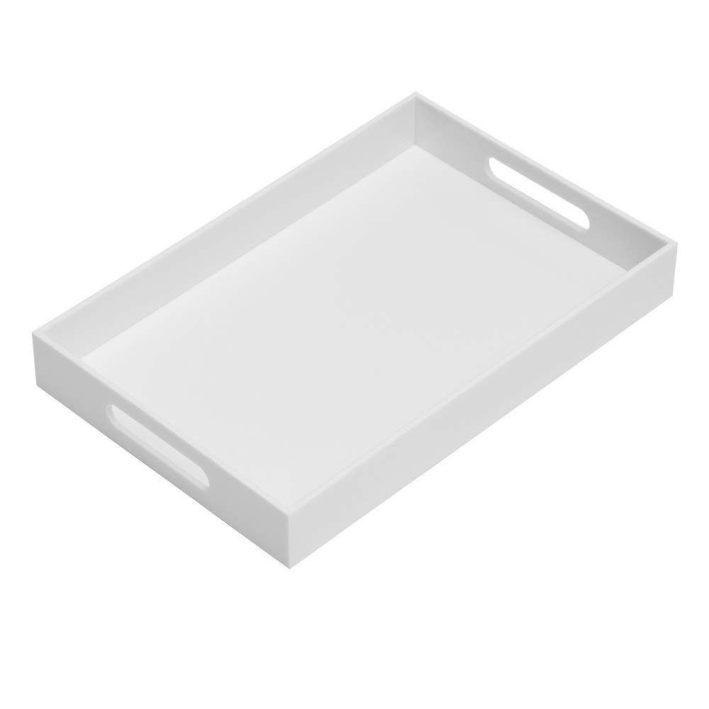 Kevlang Glossy White Acrylic Serving Tray