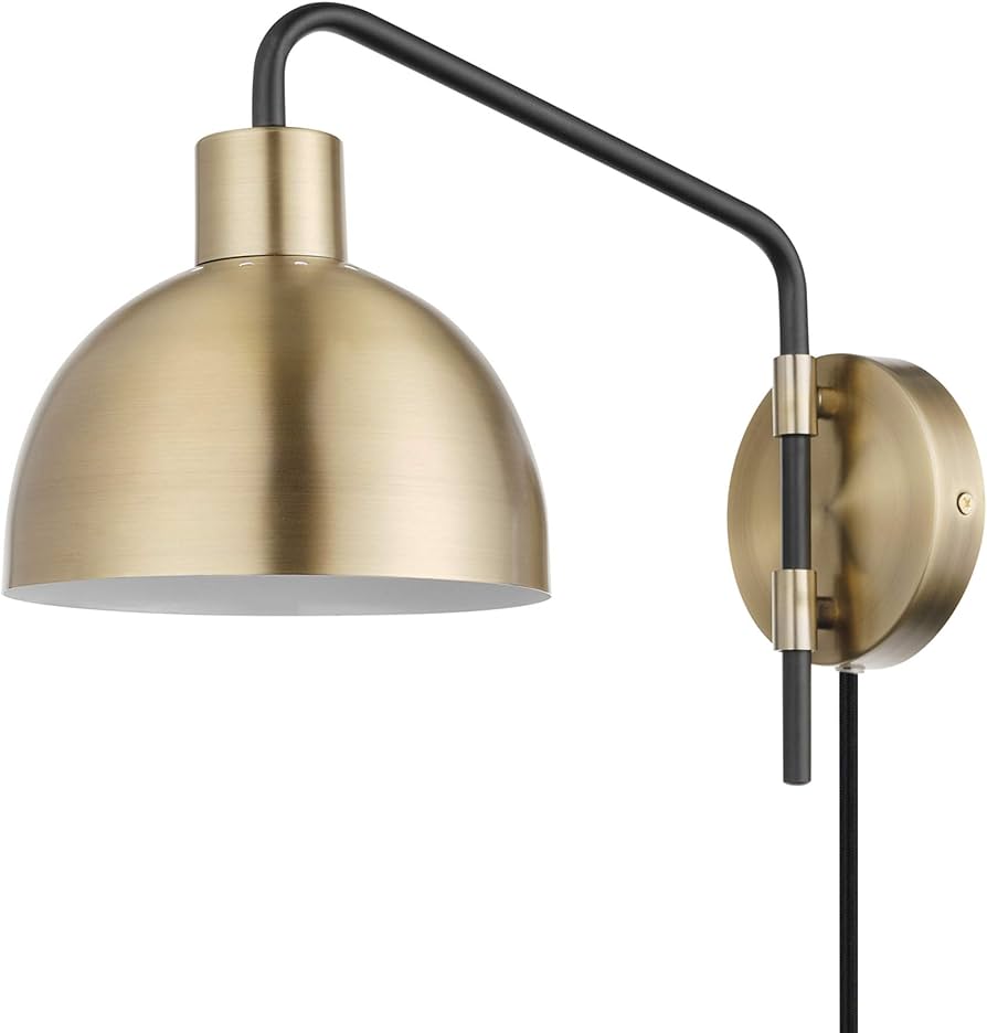 Globe Electric 51719 Dimitri 1-light Plug-in Or Hardwire Wall Sconce